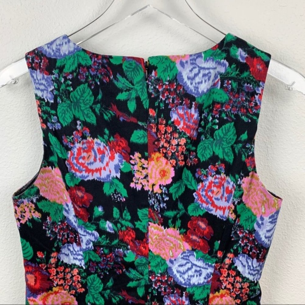 J Crew *ADACHI FLORAL BLACK  MULTI * MERCY SHEATH DRESS - Picture 7 of 12